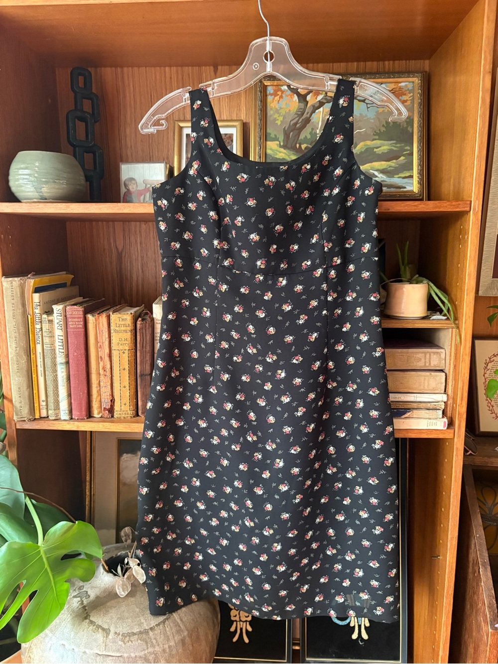 90s VTG CottageCore Floral Lined Mini dress 6